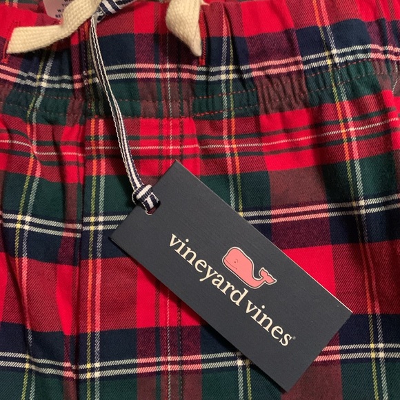 Vineyard Vines Men Plaid Flannel Lounge Pants Color: Red Velvet Size 3XB-Big - Picture 15 of 15